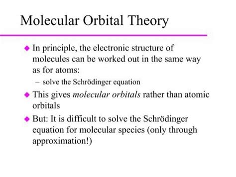 Molecular Orbital Theory