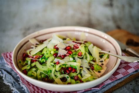 Stangensellerie Fenchel Salat mit Linsen Kochen macht glücklich