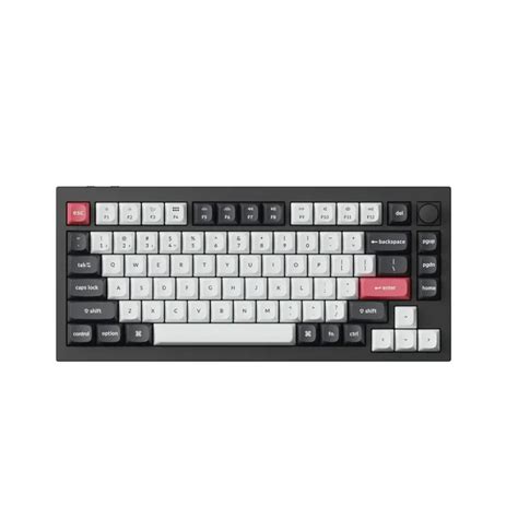 Keychron Q1 HE QMK Hot Swappable Knob Carbon Black Безжична геймърска механична клавиатура с