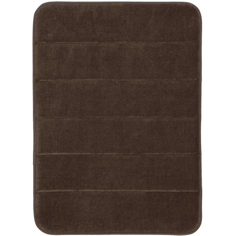 Mainstays Memory Foam Bath Mat X Brown Basket Walmart