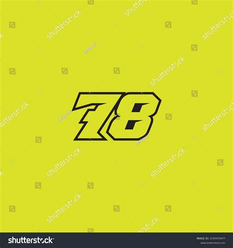 Simple Sporty Number 78 Logo Design Stock Vector (Royalty Free ...