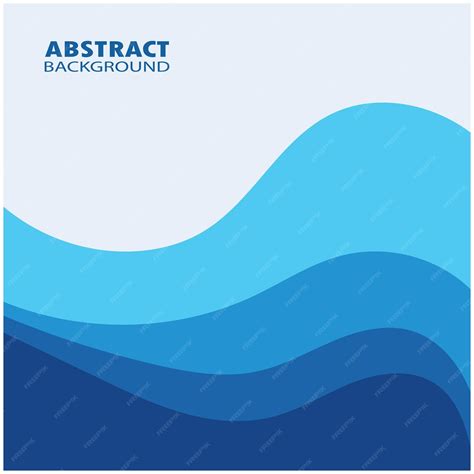 Premium Vector Blue Wave Vector Abstract Background Flat Design Stock