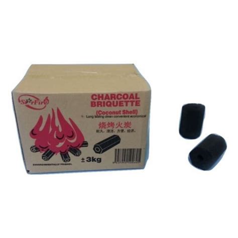 3KG BBQ Charcoal Briquette Coconut Shell Arang Tempurung Kelapa