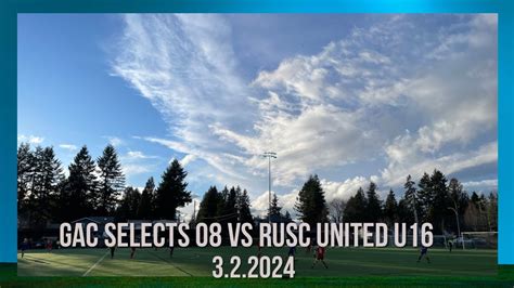 GAC Selects 08 VS RUSC United U16 2 0 BC Coastal Soccer League