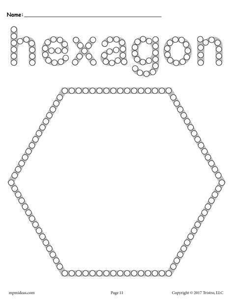 hexagon shape printable 1