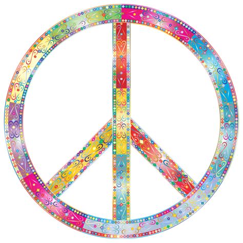 Prismatic Decorative Ornamental Peace Sign Free SVG