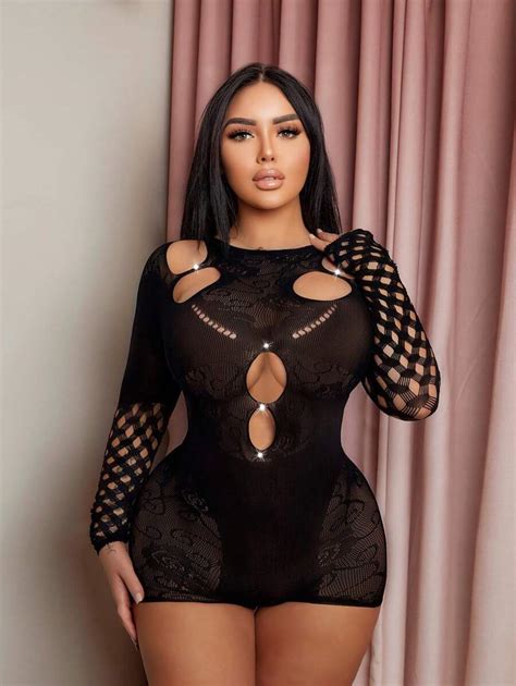 Classic Sexy Plus Size Romantic Series Sexy Bodystocking One Piece