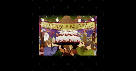 Happy Birthday Bilbo Fantasy Sticker Teepublic