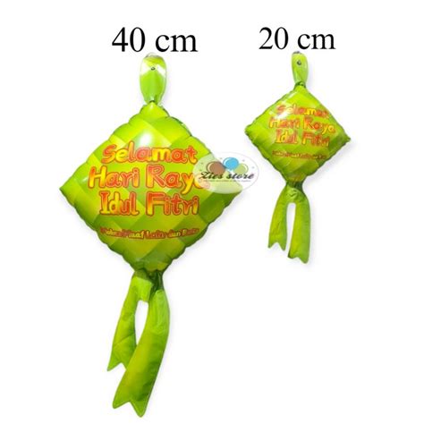 Jual Balon Foil Ketupat Idul Fitri 2 Balon Bentuk Ketupat Lebaran