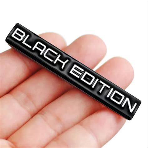 D Black Edition Logo Car Sticker Metal Emblem Badge Decal Trim Car