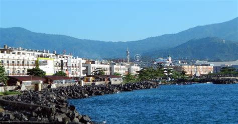 View of Manado Beachfront City Editorial Image - Image of mountainous ...