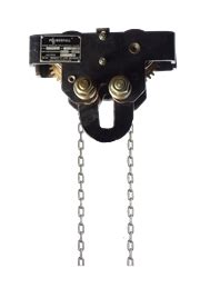 Manual Liftit Geared Mono Rail Trolley For Chain Pulley Blocks