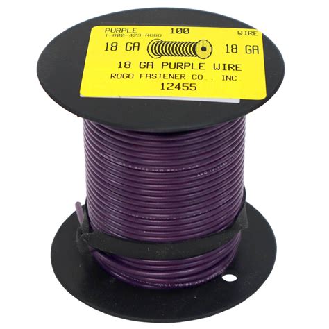 18 Gauge Purple General Purpose Primary Wire 100 Rogo Fastener Co