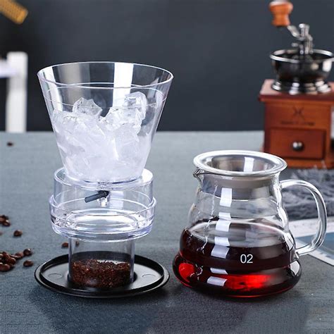 Ice Drip Coffee Pot Glas Koffiezetapparaat Regelbare Dripper Filter