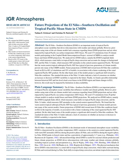 PDF Future Projections of the El NiñoSouthern Oscillation and