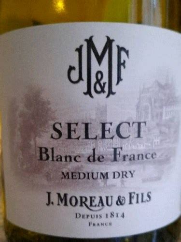 J Moreau Fils Select Blanc De Franc Medium Dry Vivino France