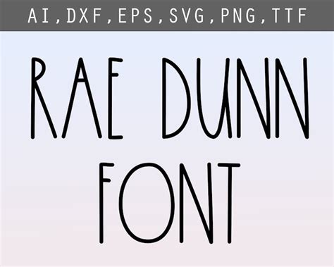 Rae Dunn Font Farmhouse Font Svg Ttf Rae Dunn Inspired Etsy Uk