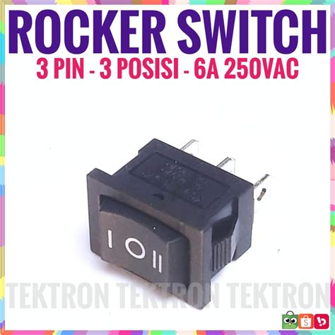 Jual Rocker Switch Pin Posisi Kcd Medium A Vac On Off On Saklar