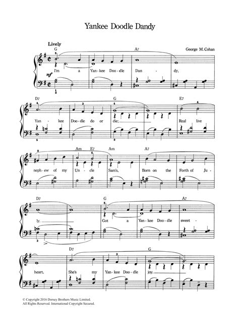 Download George M. Cohan "Yankee Doodle Dandy" Sheet Music & PDF Chords ...