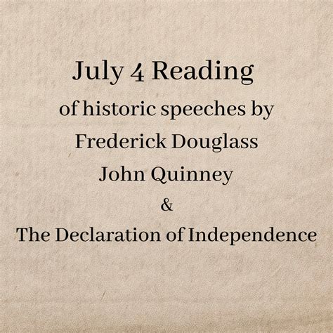 July 4 Reading Of Declaration Of Independence Speeches By Frederick