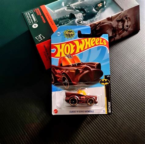Hot Wheels Batman Classic TV Series Batmobile Maroon Orange
