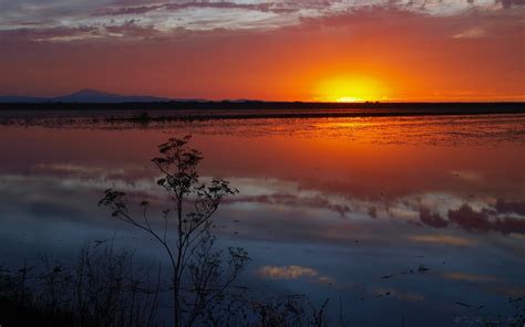 Wallpaper Sunlight Sunset Sea Lake Nature Reflection Sunrise