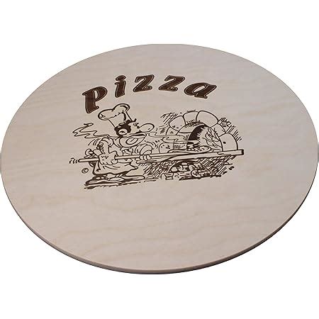 Runder Pizzateller Aus Massivem Holz Schneidebrett Mit Griff Zum