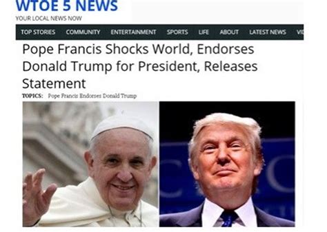 Pope Shocks World Endorses Trump For President Fake News 4