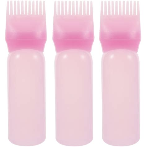 3pcs Root Comb Applicator Bottle Hair Oil Applicator Bottle Hair Dye