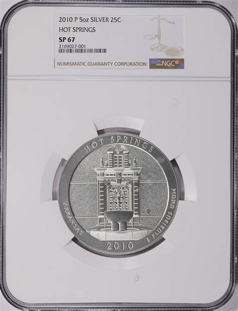 P America The Beautiful Oz Silver Quarter Hot Springs NP NGC SP Item