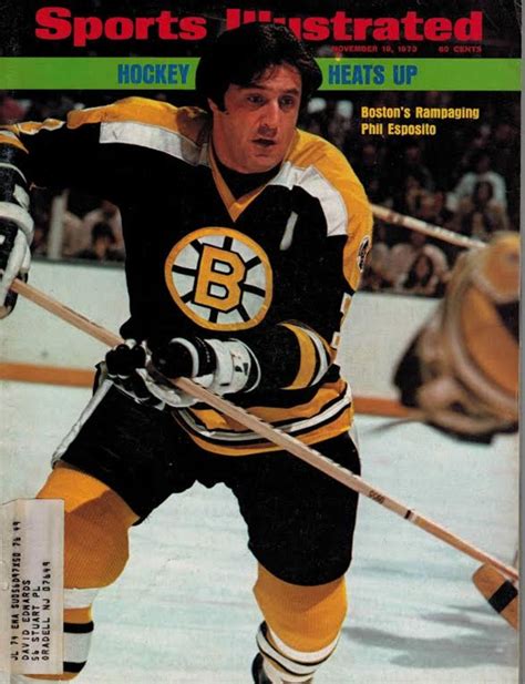 PHIL ESPOSITO Sports Illustrated Magazine November 19 1973 Boston