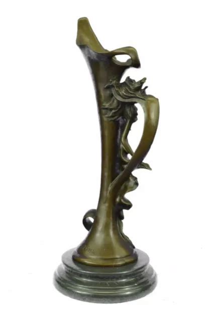 Art Nouveau Nude Erotic Sexy Nymph Vase Bronze Sculpture Home Decor Sale Eur Picclick Fr