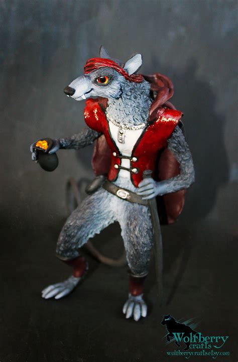 Pirate Rat Warrior Figurine From Redwall Book Free Shipping Etsy