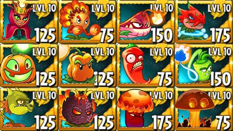 All Fire Plants Level 999999 Power Up Vs All Final Boss Plants Vs