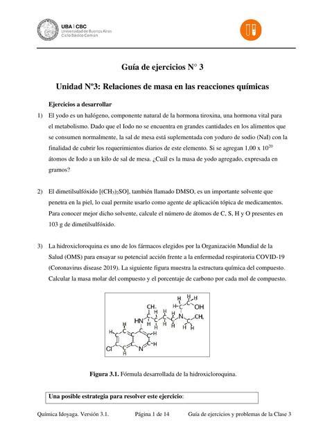 Guia De Ejercicios Quimica Idoyaga Unidad Cristopher Toscano Udocz