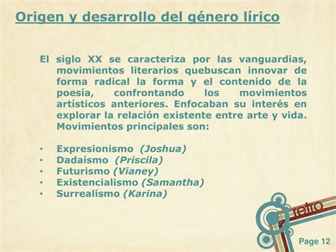 Ppt Origen Y Desarrollo Del G Nero L Rico Powerpoint Presentation