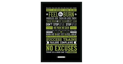 ''Gym'' Motivational Framed Wall Art