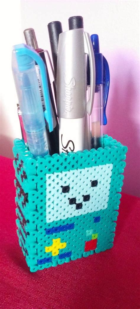 3d Perler Bead Beemo Pen Pencil Holder By Enveeart Perler Beads Perler