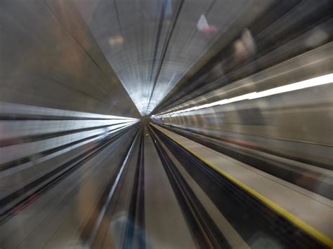 Premium Photo Blurred Motion Of Illuminated Tunnel