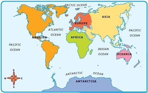 The Five Oceans Map