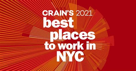 Crains 2021 Best Places To Work In Nyc Crains New York Business