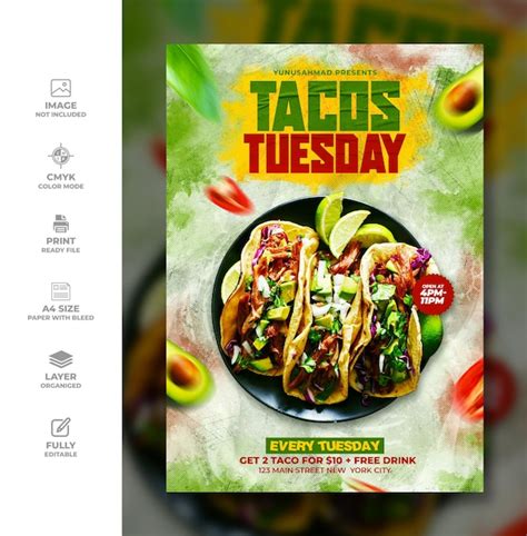 Premium Psd Tacos Flyer Mexican Food Instagram Post Template