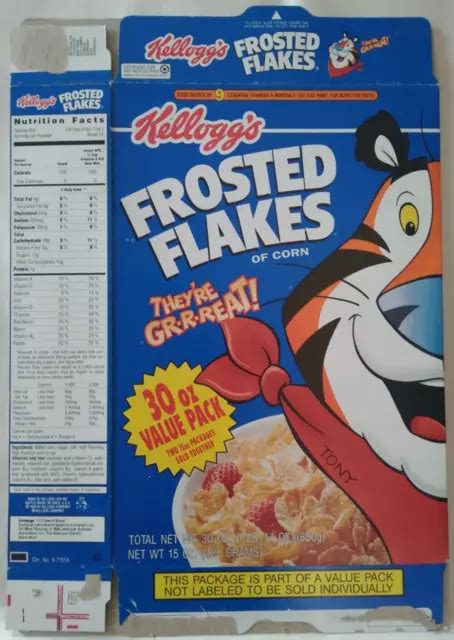 Kelloggs Frosted Flakes Cereal Box In The Chute With Team Tiger Kayak