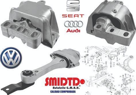 2 Soportes Motor 1 Soporte Transmison Vw Golf Jetta A4 99 05