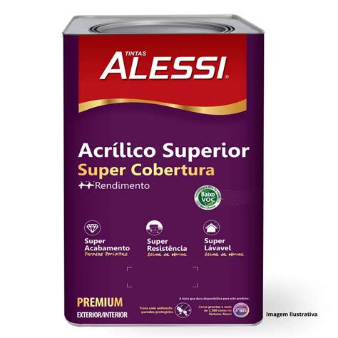 TINTA ACRÍLICA ALESSI SUPERIOR PREMIUM 18 LTS Uai Tintas LTDA