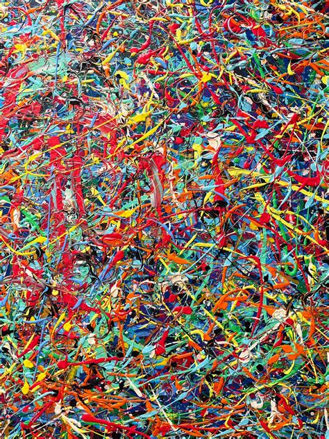 Abstract Jackson Pollock Inspired Art Jackson Pollock Large Etsy