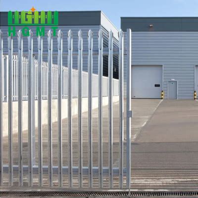 M High Powder Coating Galvanized Palisade Fencing D Section Pale