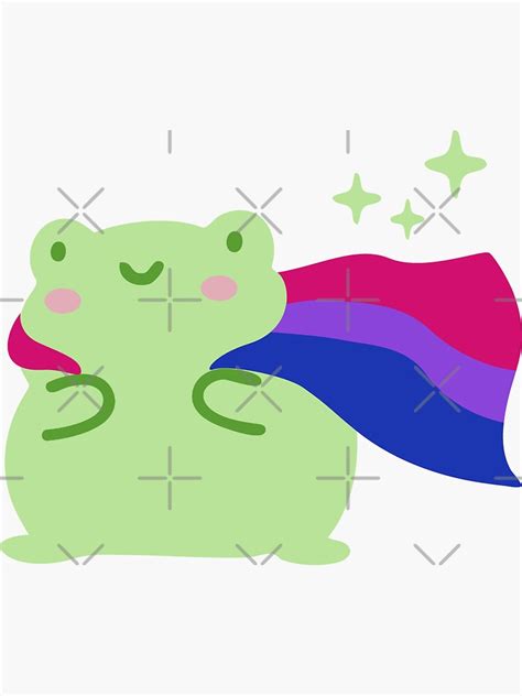 Lgbtq Bisexual Pride Flag Frog Sticker For Sale By Pookkudesign