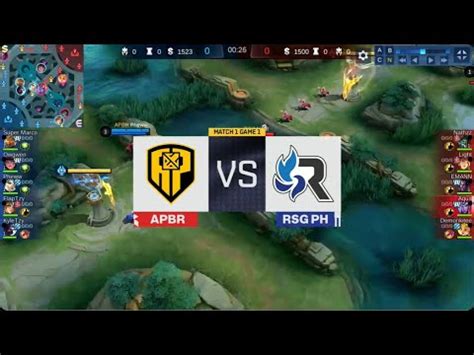 First Game Playoffs Mpli Apbren Vs Rsg Ph Game Mpl