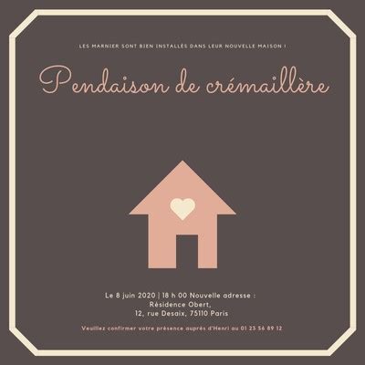 Modèles d'invitations pour votre crémaillère - Canva